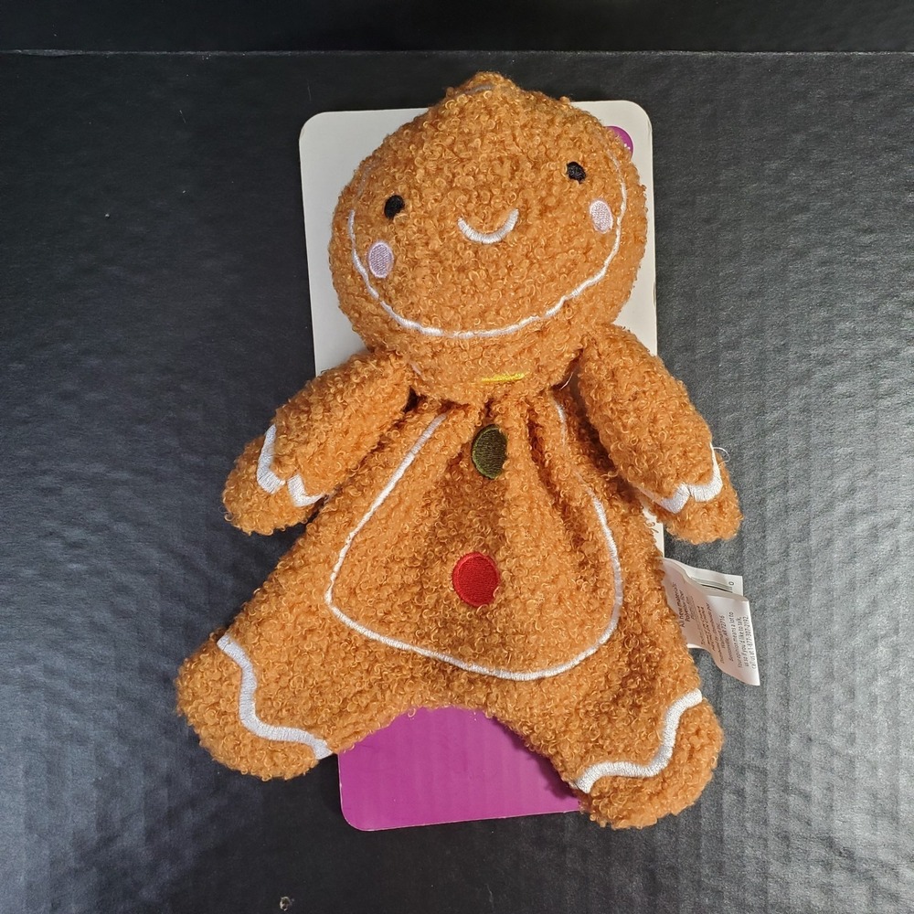 Parent's Choice Gingerbread Man Shaped Lovey Flat Baby Security Blanket 2025 NEW